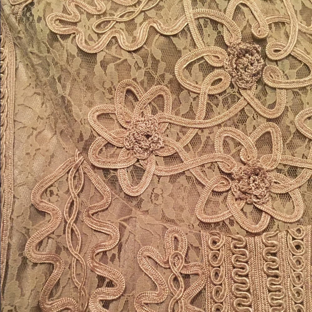 Lace appliqué dress